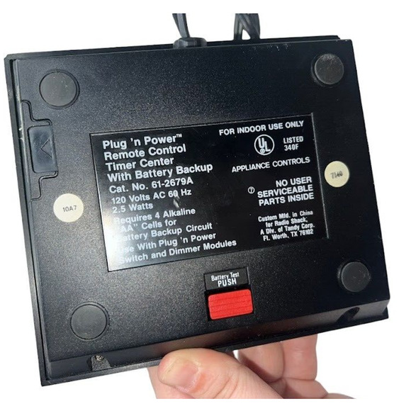 Vtg Retro Radio Shack Plug 'N Power 61-2679A Remote Control Time Center Clock - Picture 4 of 6